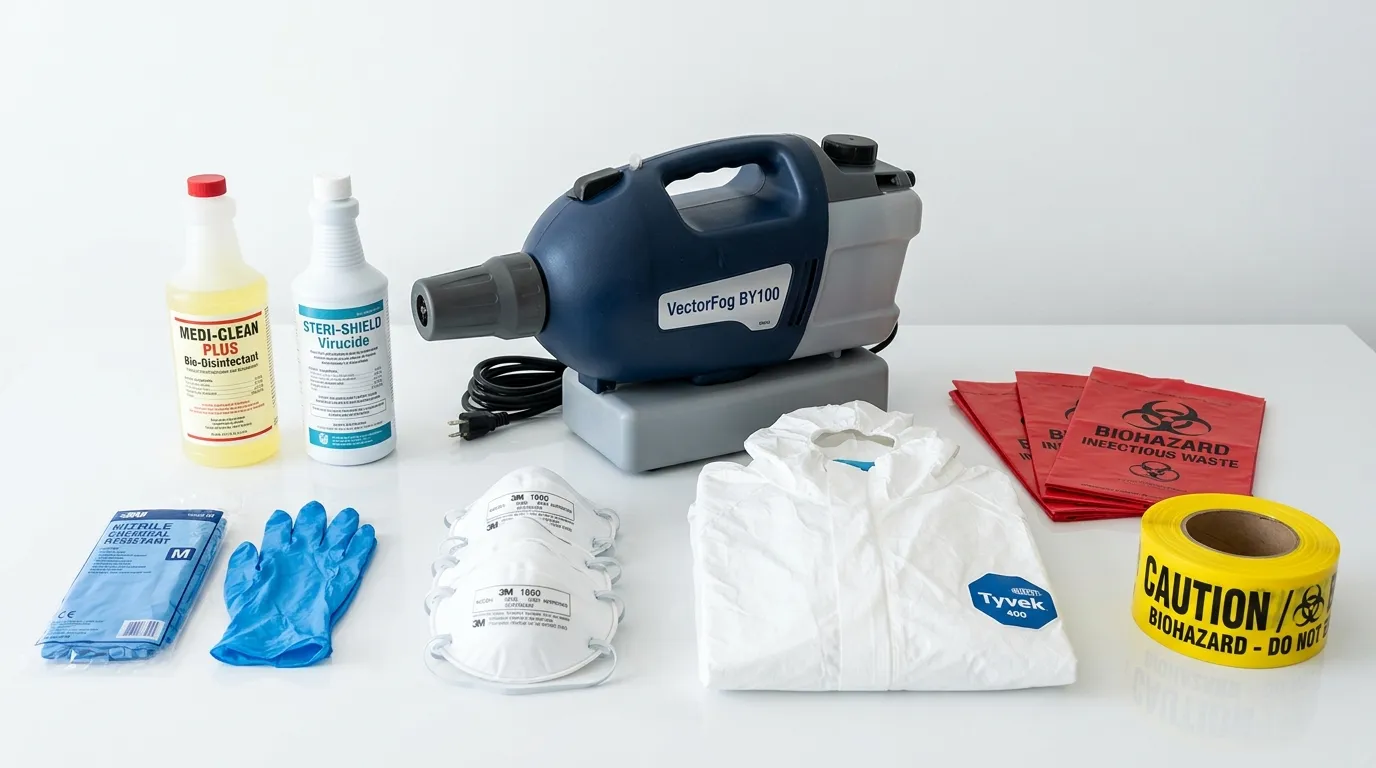 Professional biohazard remediation crew working in Texarkana